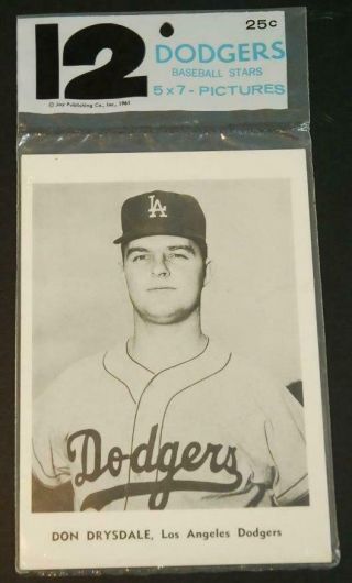 1961 Los Angeles Dodgers Photo Pack Jay Publishing