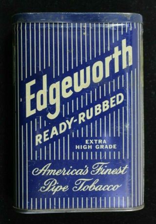 Empty Vintage Tobacco Pocket Tin Edgeworth Ready - Rubbed