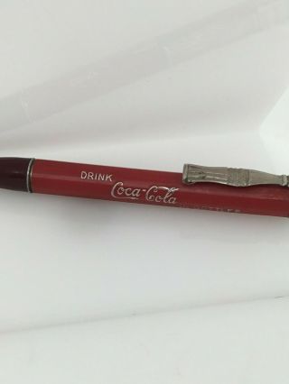 Vintage Coca - Cola Advertising Mechanical Pencil - Greenwood,  South Carolina