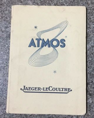 Rare Jaeger Lecoultre Atmos Clock 1950s Instructions Guide Booklet Book.