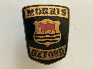 Vintage Emblem Morris Oxford Car Radiator Badge Enamel Automobile Tag