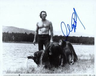 Clint Eastwood " Autographed " 8x10 Vintage Photo Sexy,  Shirtless Pose