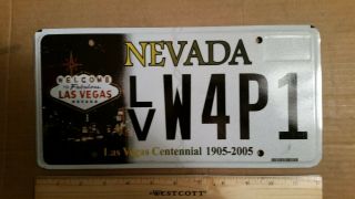 License Plate,  Nevada,  Las Vegas Centennial,  Famous Sign,  Lv W4 P1