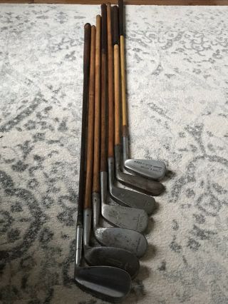 Rare Antique Vintage Hickory Wood Shaft Golf Clubs - Multiple Clubs In This Set