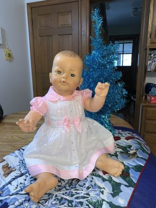 Vintage Hard To Find 1960 Ideal Bye Bye Baby Playpal Doll 25 ",  L25nb Clothed