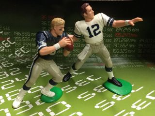 Starting Lineup Roger Staubach & Troy Aikman Cowboys Figures 1997.