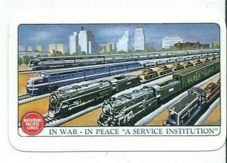 Ab - 174 1946 Missouri Pacific Railroad Railway Lines Pocket Calendar Card