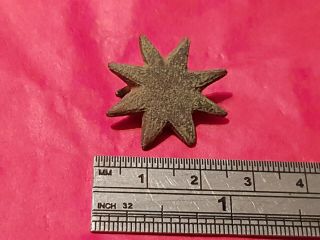 Ultra rare War of Roses Yorkist bronze star mount.  A Must L155x 2