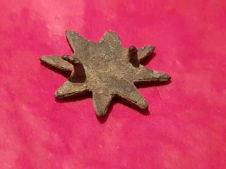 Ultra rare War of Roses Yorkist bronze star mount.  A Must L155x 3