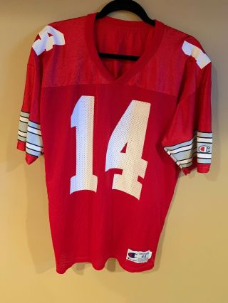 Vintage Ohio State University Buckeyes 14 Champion Football Jersey Mens Size 44