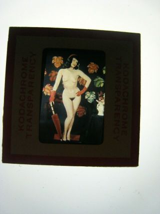 Vintage Nude 35mm Transparency Slide ' Bettie Page '.  nude 2