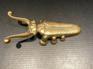 Brass Beetle Boot Jack Vintage 10” Length