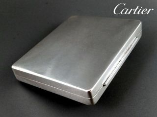 Antique Cartier Cigarette Case - Fine Solid Sterling Silver - Early 20th Century