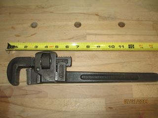 Vintage Trimo 14 " Pipe Wrench Adjustable Trimont Mfg Co.  Roxbury Mass Usa