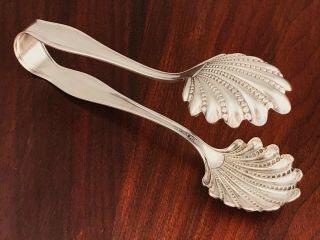 - Frank M.  Whiting Sterling Silver Ice Tongs Beaded Shell Bowls No Monogram
