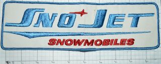 Sno Jet Snowmobiles Vintage Jacket 3 " X 10 " Patch
