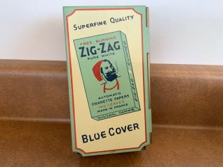 Vintage Zig Zag Cigarette Rolling Papers Store Dispenser Tin Display Advertising