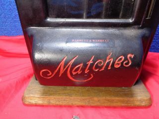 Antique 1 Cent Match Box Vending Machine Match Holder 2
