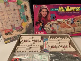 Vintage 1989 •electronic Mall Madness •board Game•milton Bradley •comp.  Set •