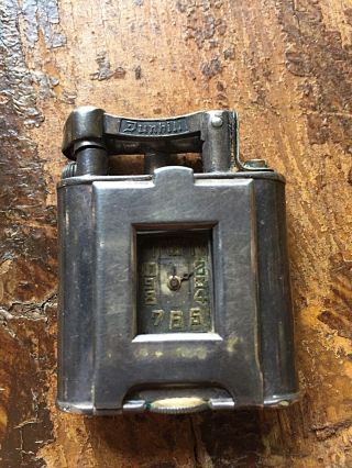 1940 Dunhill Lighter With Swiss Watch Insert Needs Restoration