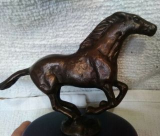 Rare Vtg Kim.  B Bernard 1980s Bronze Stallion/horse Sculpture On Wood Base