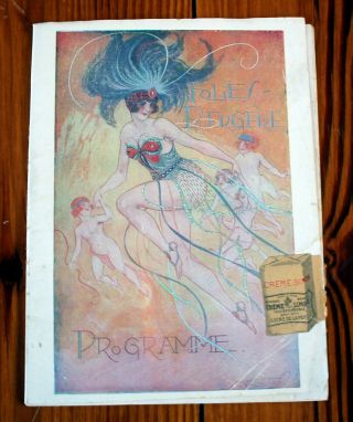 Rare Vintage Folies Bergere Paris Program 1920s? Follies Tiller Girls Nina Payne