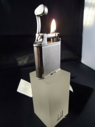 Dunhill Unique Standard Petrol Lighter - Silver Plated - Feuerzeug - Briquet