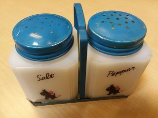 Vintage Mckee Tipp Sioux Falls Usa Salt & Pepper Shakers Scottie Dogs 1930s