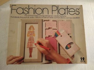 Vintage Tomy 1978 Fashion Plates Girls Clothing Design W/ Box