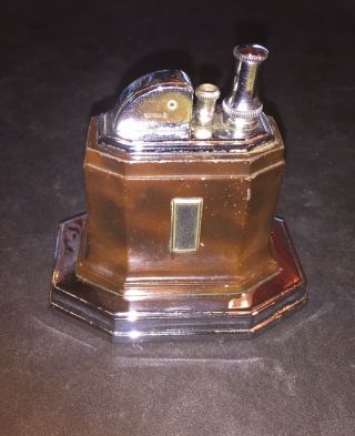 Art Deco Ronson Touch - Tip Cigarette Lighter 1930’s Br/chrome Octagonal Vg Rare