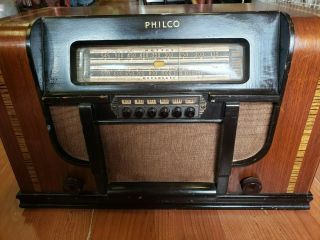 Vintage Philco Meter Broadcast Tube Radio 100 E33 193 1930 50 