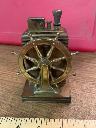 Authentic Vintage Ronson Touch Tip Lighter - Nautical Ships Wheel,  Patent 1935