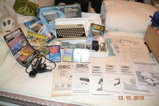 48k Oric - 1 Plus Powered Scart & Software & Literature