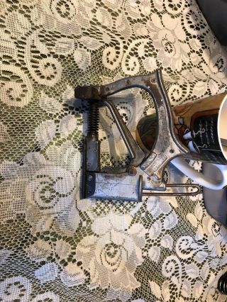 Vintage Cast Iron Red Devil Glazier Stapler No1 Patent Pending