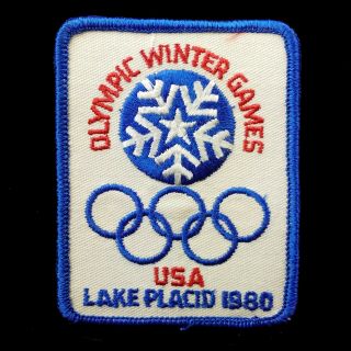 1980 Lake Placid Winter Olympics Nos Embroidered Usa Patch