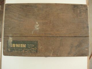 Vintage Irwin 13 Wood Auger Bit Set in Wood Box 2