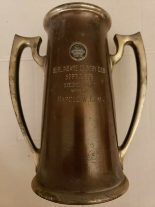 Reed & Barton Silver Plated Antique Vintage Trophy Cup Golf Sep.  7 1925