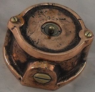 Special Copper Vintage Industrial 1 Gang Light Switch - Bs En Approved