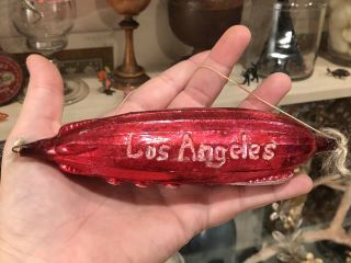 Antique German Figural Glass Los Angeles Zeppelin Ornament