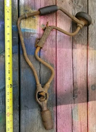 Vintage Antique Millers Falls Hand Drill Corner Bit Brace