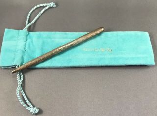 Vintage Tiffany & Co Sterling Silver Diamond Cut Purse Pen With Pouch