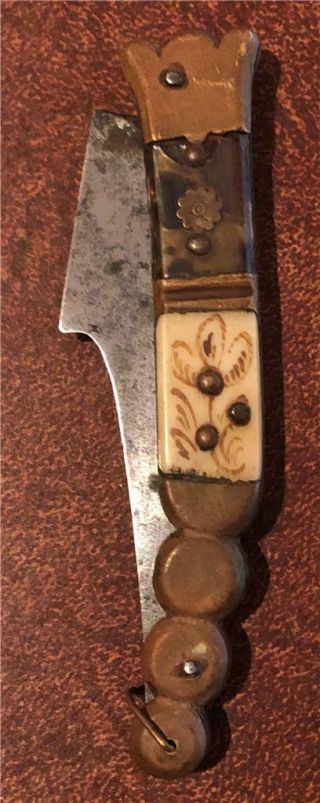 OLD ANTIQUE SPANISH NAVAJA KNIFE SMALLER SIZE 3