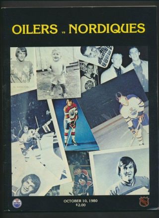 1980 - 81 Vintage Edmonton Oilers Hockey Program Oct 10/80 Coffey Kurri St Games