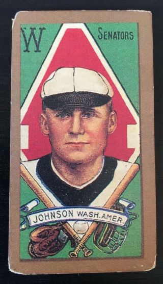 1911 T 205 Gold Border Walter Johnson Tobacco Baseball Card - Vintage