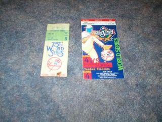 1978 And 1999 York Yankees World Series Ticket Stubs - Yankee Stadium - Munson