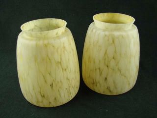 Pale Amber Marbled Shades,  8cm Fitter,  Will Fit Tilley Lamp