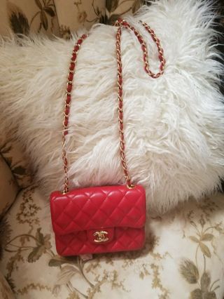 Chanel Vintage Red Mini Flap Bag