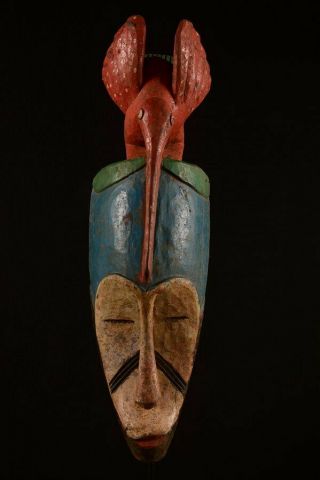 9237 African Old Fang Maske Gabon Wood Carved
