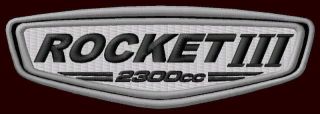 Triumph Rocket Iii 2300cc Embroidered Patch 5 " X 1 - 3/4 " Roadster Motorcycle Gas