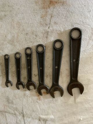Vintage Auto - Kit 6 Piece No.  100 Wrench Set 5/16 - 3/4” Made In Usa